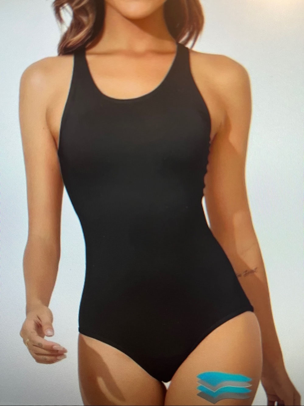 New! Beautikini Period Swimwear One Piece Leakproof Racerback Swimsuit Black
